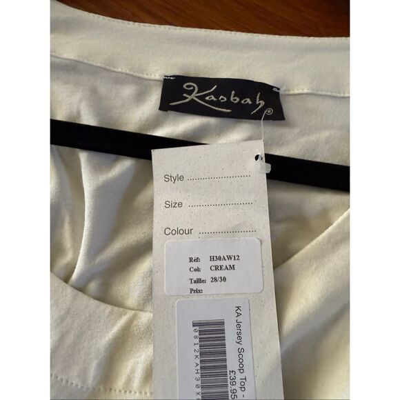 Kasbah Box2 Plus Size 28/30 Cream Jersey Tunic Top – Relaxed Fit NWT - Picture 10 of 12